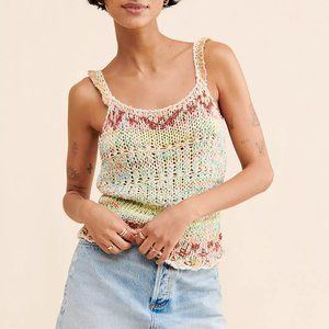 FREE PEOPLE Palmetto Cotton Blend Knit Tank Top